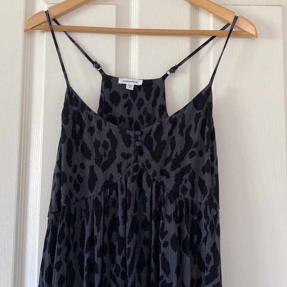 Dark leopard mini dress